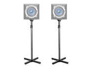 Neewer® NW 30 Height Adjustable 38 67 97cm 170cm Heavy Duty Steel Monitor Speaker Stand with X Frame Base and Detachable Platform Black 2 Pieces