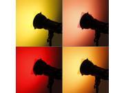 Neewer® 7 x8 18 x20 cm Transparent Color Correction Lighting Gel Filter Set Pack of 5 Gel Sheet for Photo Studio Strobe Flash Light Red Orange Golden Yellow