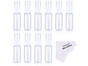 Neewer® 10 pack Empty Clear Plastic Fine Mist Spray Bottles with Microfiber Cleaning Cloth 20ml Refillable Container Perfect for Cleaning Solutions Oils Air