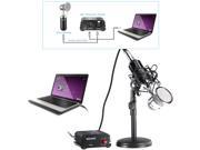 Neewer® NW 1500 Microphone Kit 1 Microphone with Iron Desk Stand Shock Mount and Pop Filter 1 48V Phantom Power Supply with Adapter 1 Audio Input Cable 1
