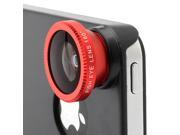 Neewer 3 in 1 Camera Lens Kit Fish Eye Lens Wide Angle Micro Lens for Apple iPhone 4 4S Red 3 in 1 Lens Kit for 4s