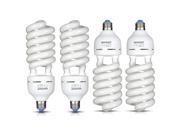 Neewer® 65W 110V 5500K Tri phosphor Spiral CFL Daylight Balanced Light Bulb in E27 Socket for Photo and Video Studio Lighting 4 Pack
