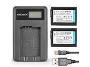 Neewer® 2 Pack 7.2V 1080mAh FW50 Replacement Rechargeable Battery with USB Battery Charger for Sony VG C1EM VG C2EM Alpha 7 a7 Alpha 7R a7R Alpha a3000