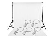 Neewer Photo Video Photography Studio White 6x9 1.8x2.8m Muslin Collapsible Backdrop Background Screen with 3.4 Rod Pocket 5 Pcs Muslin Background Holder Sp