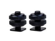 Neewer® Black 1 4 inch Tripod Screw to Flash Hot Shoe Mount Adapter Set of 2