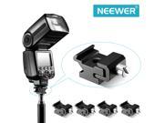 Neewer® Black Metal Cold Shoe Flash Stand Adapter with 1 4 inch 20 Tripod Screw 5 Packs