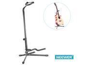 Neewer Black Collapsible Iron Tripod Guitar Stand with Protective Velveteen Rubber Padding for Electric Acoustic and Bass Guitars Height Adjustable from 25 I