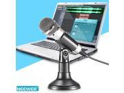 Neewer® NW 308 3.5MM Desktop Microphone with Stand and 3.5MM Stereo Plug for PC Computer or Laptop Ideal for Whatsapp QQ MSN SKYPE Internet Chat Podcast