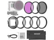 Neewer 52MM Filter Kit for Gopro Hero 3 4 3 Filters UV CPL FLD 1 Close up Filter Set 1 2 4 10 1 Adapter Ring 1 Microfiber Cleaning Clot
