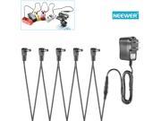 Neewer® Effect Pedal Power Adapter Supply 9V 500mA Tip Negative Design with 5 Way Right Angle Daisy Chain Cables
