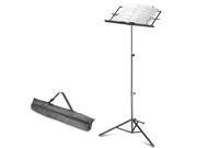 Neewer® Folding 17.7 42 45cm 107cm Height Adjustable Music Stand for Sheet Music with Solid Tripod Base Angle Adjustable Bookplate Waterproof Carrying Bag