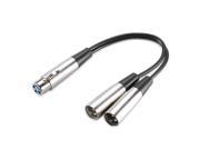 Neewer® 6 Inch XLR Female to Dual XLR Male Y Splitter Audio Cable for any XLR Connection Microphones Mixers Camcorders Speakers Mixers Amplifiers and More