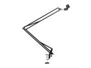 Neewer® NB 39 Adjustable 43.3 110cm Studio Recording Microphone Suspension Boom Scissor Arm Stand with Microphone Clip Table Mounting Clamp