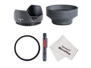 Neewer 55MM Accessory Kit for SONY Alpha Series A99 A77 A65 DSLR Cameras Includes Tulip Lens Hood Collapsible Rubber Lens Hood UV Lens Filter Lens Clea