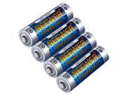 Neewer 4 Pack Count LR6 Alkaline AA Batteries 1.5V 2800mAh Reliable Long Lasting Power for Canon Nikon Sony Flashes LED Video Lights Battery Grips with AA B