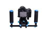 Neewer 2 Pcs Grip Handle with Rod Clamp for 15mm DSLR Camera Rod Rig Support Rail System Black Blue