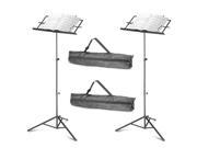Neewer® 2 Pack Folding 17.7 42 45cm 107cm Height Adjustable Music Stands for Sheet Music with Solid Tripod Base Angle Adjustable Bookplate Waterproof Carry