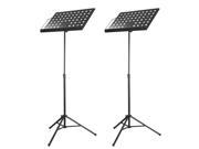 Neewer® 2 Pack Deluxe 28.5 47 72.5cm 119.5cm Adjustable and Collapsible Heavy Duty Orchestra Music Stand with Solid Tripod Base Non slip Rubber Caps Iron