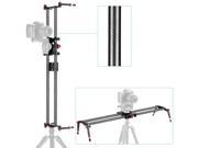Neewer® 23.6 60cm Carbon Fibre Camera Track Dolly Slider Rail System with 17.5lbs 8kg Load Capacity for Stabilizing Movie Film Video Making Photography DSLR Ca