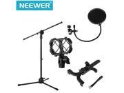 Neewer® 2 in 1 Microphone and Tablet Tripod Boom Stand Kit with 4.8 9.4 12.3cm 24cm Adjustable Tablet Holder for Apple iPad Air Mini Samsung Galaxy Note Pro M