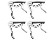 Neewer® 4 Pack Single Handed Zinc Alloy Guitar Capo Quick Change for Acoustic 6 String and Electric Guitars Slivery