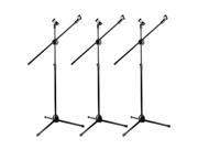 Neewer® 3 Pack Microphone Tripod Boom Floor Stand with Clip Folding Type Height Adjustable 13 20 79cm 132cm NW 107
