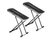 Neewer® 2 Pack Guitar Foot Rest Made of Solid Iron Provides Six Easily Adjusted Height Positions Excellent Stability with Rubber End Caps and Non slip Rubber