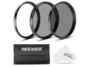 Neewer 49MM Lens Filter Kit UV Filter CPL Filter ND4 Filter Filter Pouch Cleaning Cloth for Sony Alpha NEX Cameras with 18 55MM 55 210MM 50MM 16MM 30MM lenses a