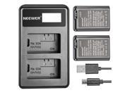 Neewer 2 Pieces 1030mAh Replacement Li ion Battery or Sony FW50 and 5V 2A Input Micro USB Dual Charger for Sony Alpha 7 A7 7R A7R A7RII A7II A3000 A6300 NEX 3 N