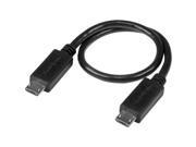 StarTech.com 8in USB OTG Cable Micro USB to Micro USB M M USB OTG Adapter 8 inch