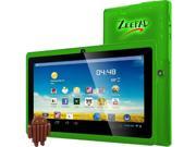 Worryfree Gadgets 7DRK Q GREEN 7In 4Gb Android 4.4 Bt Dual Camera Wifi