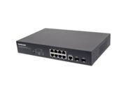 Intellinet 8 Port Gigabit Ethernet PoE Web Managed Switch with 2 SFP Ports