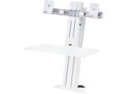 Ergotron 33 419 062 Workfit Sr Dual Sit Stand Workstation Stand Desk Clamp Mount Surface Column 2 Pivots Crossbar 2 Cord Wraps For 2 Lcd Displays K