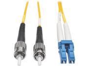 Tripp Lite Duplex Single Mode 8.3 125 Fiber Patch Cable LC ST 25M 82 ft. N368 25M