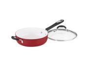 Cuisinart 5.5 Quart SautÃ© Pan with Helper Handle and Lid Red