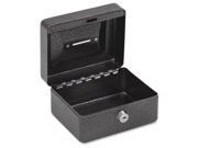 Hercules Cash Box Keylock Coin and Stamp 6 x 4 5 8 x 3 Charcoal Gray