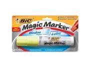 BIC Magic Marker Brand Window Markers Jumbo Chisel Yellow
