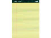 Docket Ruled Perforated Pads 8 1 2 X 11 3 4 Canary 50 Sheets 6 pack