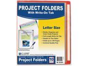 C Line Products Write on Project Folders Clear 11 x 8 1 2 10 PK