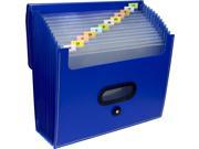 13 Pocket Ladder Expanding File 10 Exp Letter 13 X 12 1 4 Blue