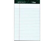 Docket Ruled Perforated Pads 5 X 8 Narrow White 50 Sheets 6 pack