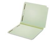 Globe Weis Dual Tab Pressboard Folder 2 Fasteners 2 Expansion Letter Light Green