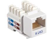 Black Box CAT6 Value Line Keystone Jack, White, 10-Pack Black Box CAT6 Value Line Keystone Jack, White, 10-Pack