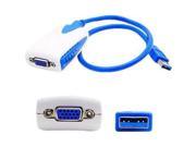 AddOn 5 pack of 20.00cm 8.00in USB 3.0 A Male to VGA Female Blue USB Video Adapter