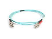 2m LC LC 40 100Gb 50 125 OM4 Duplex Multimode PVC Fiber Optic Cable Aqua 00998