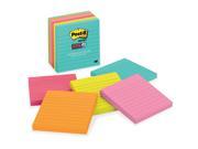 Post it Miami Coll 4x4 Super Sticky Ruled Notes