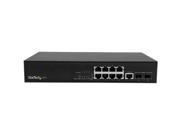 StarTech IES101002SFP 10 Port L2 Managed Gigabit Ethernet Switch with 2 Open SFP Slots