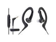 Audio Technica ATH SPORT1ISBK Sport In Ear Headphone With Ctlr Smartphone Waterproof Blk