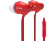 iLuv Red PPMINTSRD Peppermint Talk In ear Earbuds with Microphone