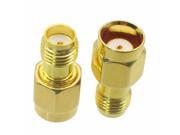 10pcs Slide on Adapter RP.SMA male to SMA female connector gold plating push on
